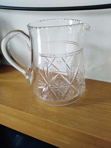 Vintage cut glass water jug