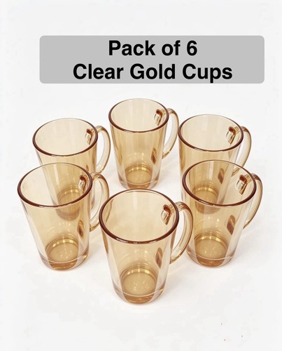 Set clear gold glass tea - glass,