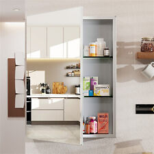 LUVODI Medicine Cabinet Bathroom Mirror Cabinet Recessed or Surface Wall Mounted