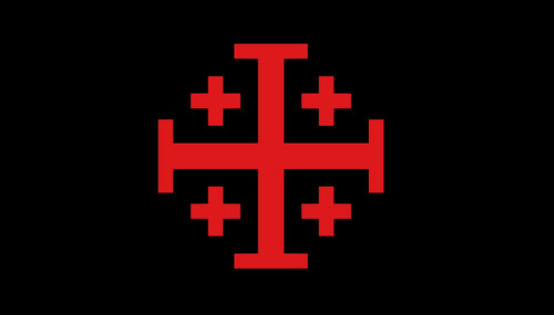 Jerusalem templar cross flag - jerusalem,