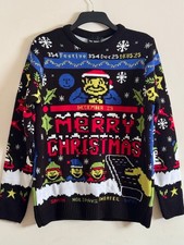 Teletext Christmas Jumper MEDIUM Funny TV Text Novelty Festive Ceefax Retro UK
