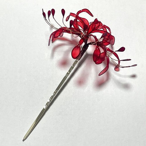 Kanzashi kimono red spider - kanzashi,