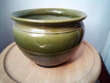 Bretby Green Glazed Bowl / Jardiniere 17 cm