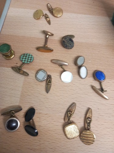 Single cuff links - cuff, antique