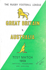 GREAT BRITAIN V AUSTRALIA ~ RUGBY LEAGUE TEST MATCH AT WIGAN ~ 12 DECEMBER 1959