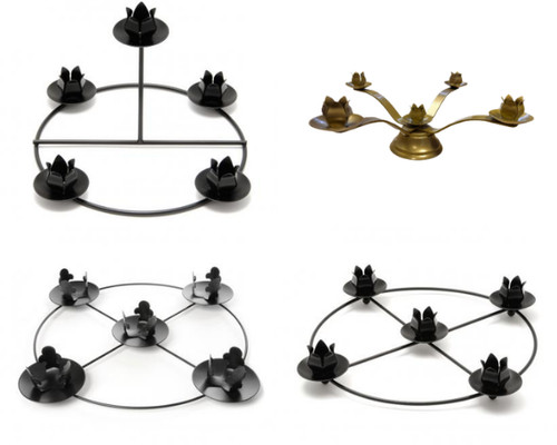 Metal advent candle holders - metal,