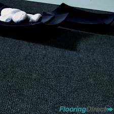 Anthracite Entrance Matting - Ribbed Door Mat - Reception Doorway - Brown Black