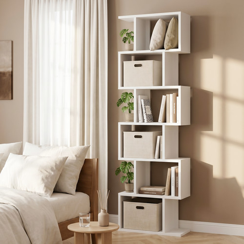 Tier bookcase with shelf - bookcase,