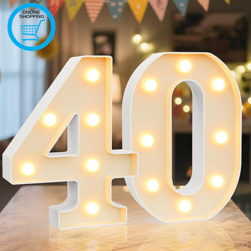 Led light marquee numbers - light, up