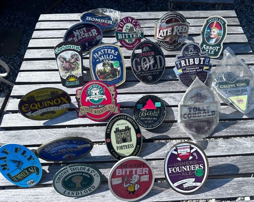 Vintage beer pump clips - x,