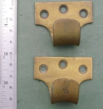 Pair Old Brass Sash Window Lift Handle, Free P&P,  vintage knob pull knob hook