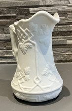 ROYALE COUNTY PORCELAIN Parian Ware Decorative White Jug White Bisque Relief