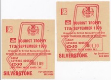 x2 1978 SILVERSTONE RAC TOURIST TROPHY ADMISSION TICKET PASS ETCC BMW 3.0 CSL