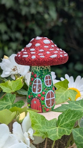 Whimsical mushroom fairy house - fairy,