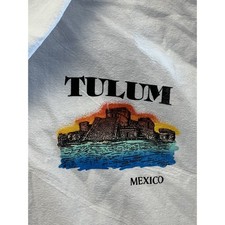 Vintage Tulum Mexico Light Canvas Beach Jacket Hoodie NWOT Free Fast Shipping!