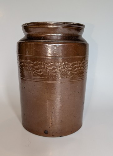 Vintage rustic salt - salt, glazed