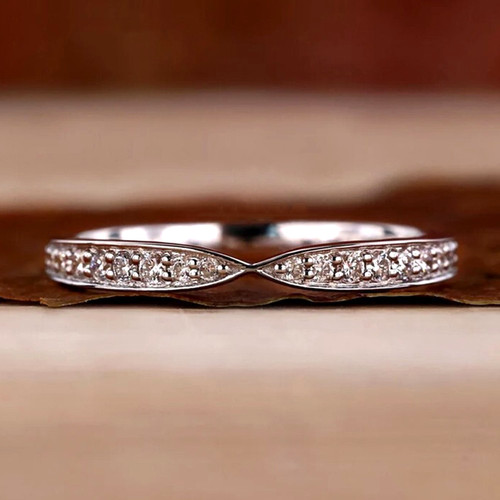 Half eternity wedding band - half,