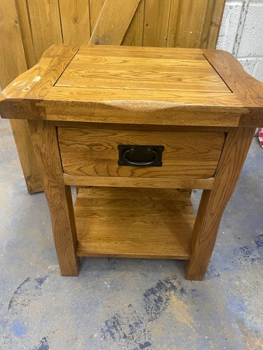 Oak lamp table - table,