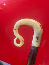 Antique/vintage rams horn shepherds walking stick. 124 cm