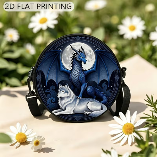 Dragon wolf cross body bag - dragon, bag/