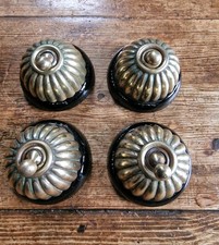 Victorian Jelly Mould Brass & Ceramic Dolly Toggle Light Switch c1890s. 1 of 4