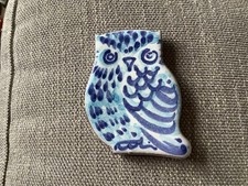 Studio Pottery Blue Owl Fridge