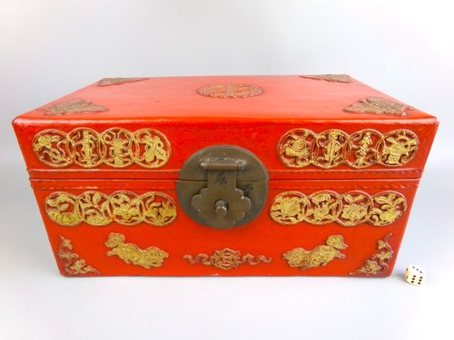 Large chinese box chest - box, red
