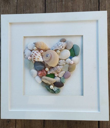 Heart pebble art - heart,