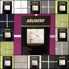 100% Egyptian Cotton Sateen T-300 Flat Sheet,Fitted Sheet 25cm,Extra Deep 40cm