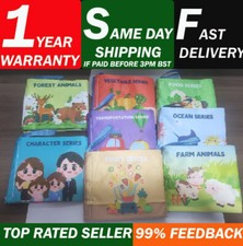 Soft Cloth Book for Baby Infant Toddler Kids Crinkle Squeaky Washable Non Toy