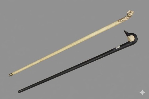 Two vintage walking cane - two,