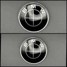 BMW GLOSS BLACK ROUNDELS FRONT