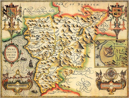 1610 county map - county, merionethshire