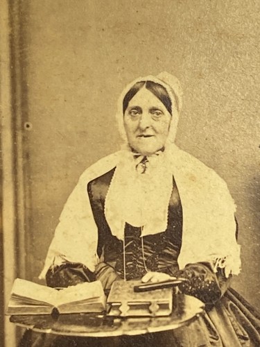 Antique cdv photo old - old, lady