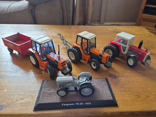 Renault tractors with plow - with,