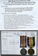 WW1 Medal Pair : Manchester