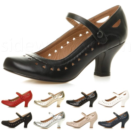 Womens ladies low kitten - , heel