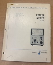 HP 432A Power Meter Operating
