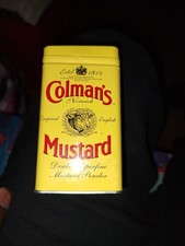 Colmans Dry Mustard Powder 4oz 113g Collectible Tin Exp 7)1/98