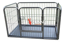 Heavy Duty 4 Piece Puppy Dog Play Pen Run Enclosure Whelping Playpen with Floor