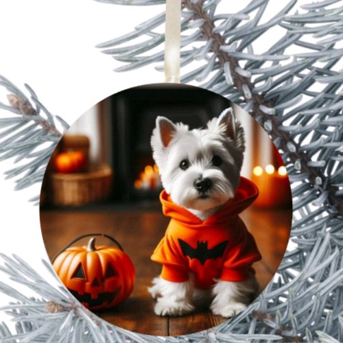 Westie dog hanging bauble - dog,