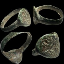 Stunning Ancient / Medieval Ring - All Types Of Earthy Patina! @35