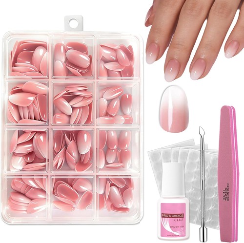 Short oval false nails kit - kit,