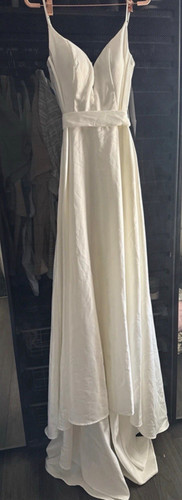White satin tulle line - white,