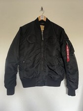 Alpha Industries NASA MA-1 Bomber Jacket Black Size Medium (Great Condition)