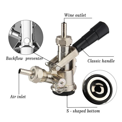 Draft beer keg coupler - draft,