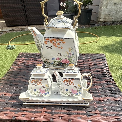 Piece ceramic floral tea set - 5-piece,