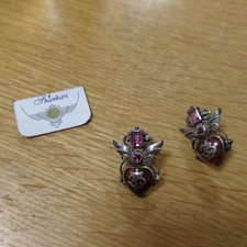 Shankari Heart Earrings Silver