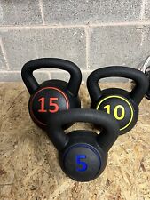 3pcs Kettlebell 5/10/15 LBS Kettlebells Weights Set Home Gym Exercise 2 4 6kg