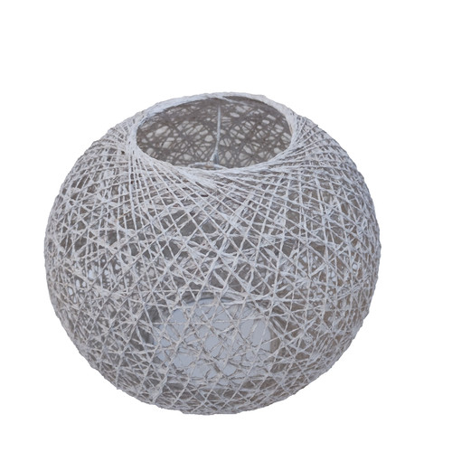 String lampshade white - string, rattan